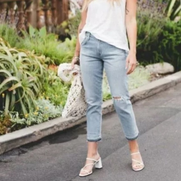 CITZENS OF HUMANITY EMERSON SLIM CROP. BOYFRIEND JEANS RISING NEW SIZE 27 - Picture 1 of 6